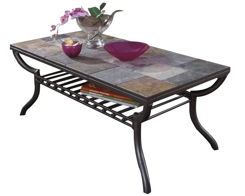 Ready For Good Ashley Antigo Slate Tile Rectangular Coffee Table