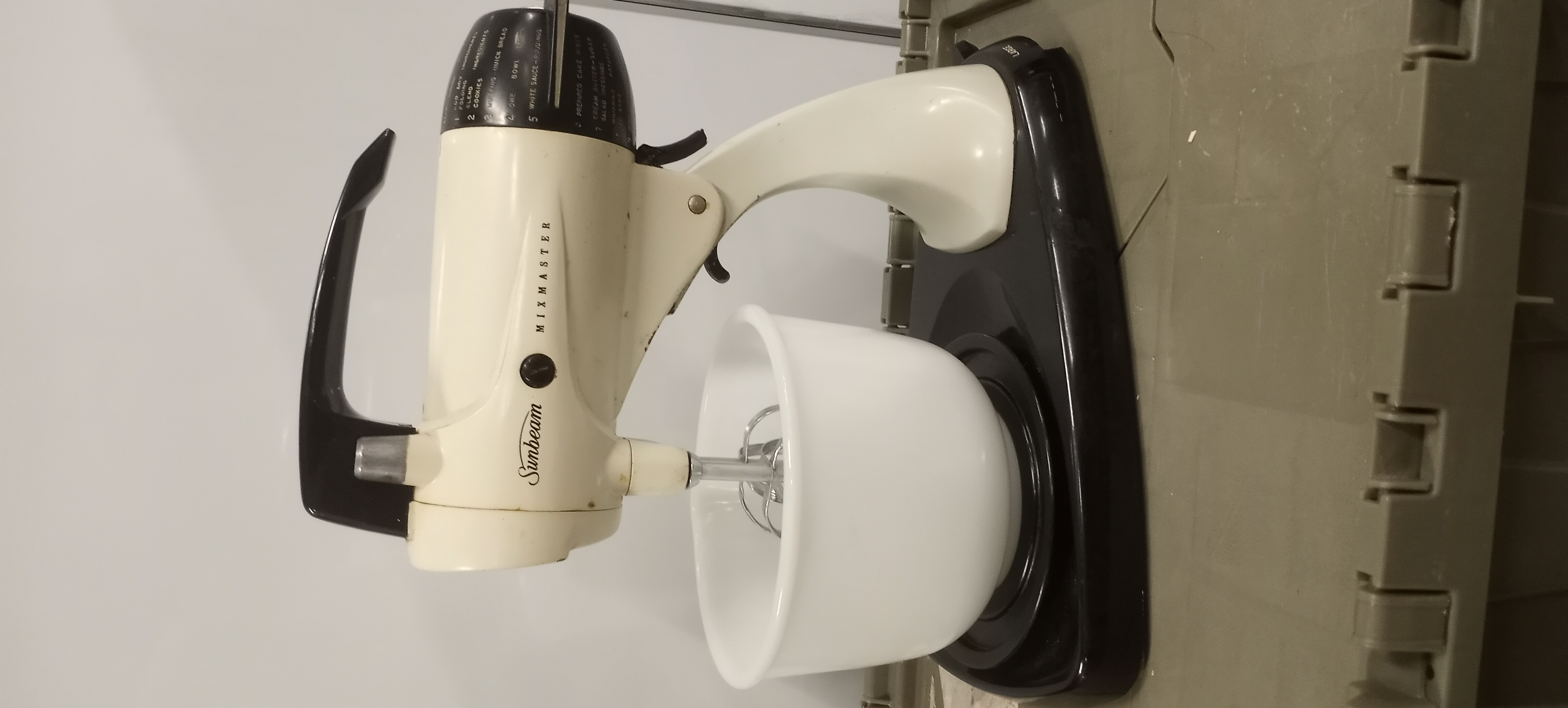 Reuse Vintage White Sunbeam Stand Mixer, As Is, for Repair or