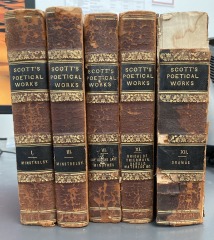 Set of 5 Scott's Poetical Works
