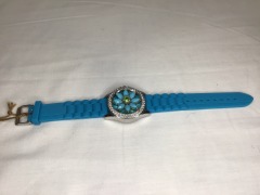 Blue Flower Charm Bracelet