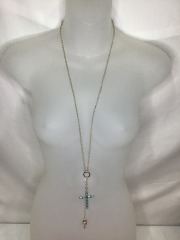 Cross and Charm Necklace
