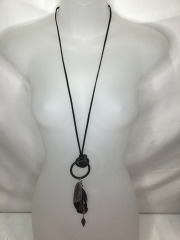 Black Feather Necklace