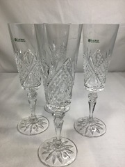 Galway Irish Crystal Fluted Champagne Glasses