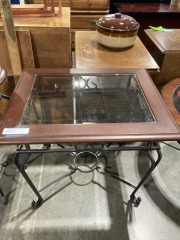 Rectangular Glass End Table