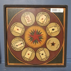 Handpainted Pock Game Wooden Art