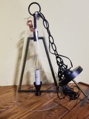 1 bulb Glass\/Metal Ceiling Light