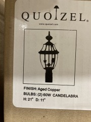 New Wolfers Quoizel NY 9042 AC Aged Copper