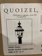 New Wolfers Newbury 2 Light 21 inch Pewter Outdoor Post Lantern