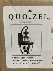 New Wolfers Quoizel NY8317AC Newbury 2 Light 20 inch Aged Copper Outdoor Wall Lantern