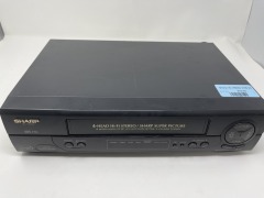 Sharp VC-H800U VHS VCR Video Cassette Recorder Black 4 Head Hi-Fi Stereo TESTED
