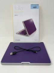 ZAGG Folio Case Hinged with Bluetooth Keyboard for Apple iPad Air in Orchid