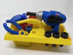 Fisher Price Drillin' Action Set Toy Tool Caddy