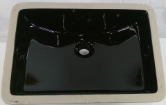 Black Porcelain Lavatory Sink