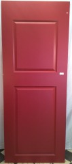 Red Hollow-Core Door