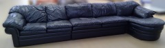 Black Leather Sectional