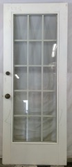 White\/Wood Entry Door