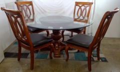 Glass Table + 4 Chairs