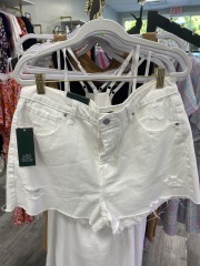 wild fable white super high-rise cutoff jean shorts SZ 12