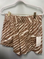 universal thread brown\/white striped shorts XS