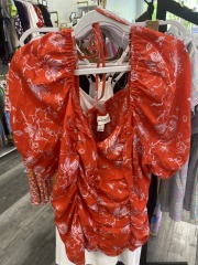 ava & viv orange floral dress 2X