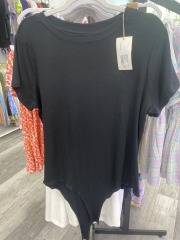 a.new day black short sleeve thermal onesie XXL