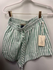 universal thread mint green\/ white striped shorts XS