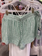 universal thread mint green\/ white striped shorts L