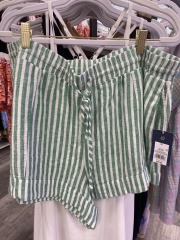 universal thread mint green\/ white striped shorts XL