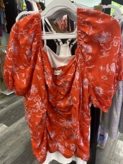 ava & viv orange floral dress 3X