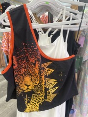 def leppard vinyl print one strap crop top XXL