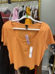 wild fable orange crop top XXL