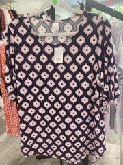 west loop multicolor floral womens tunic L