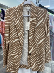 a.new day brown zebra office jacket S