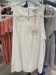 knox rose white sleeveless dress XS