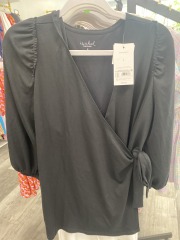 isabel black side knot top S