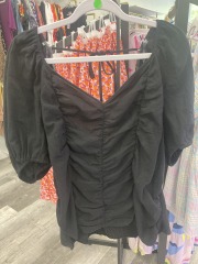 ava & viv black open back top 2X