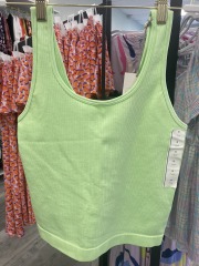 a.new day lime green tang top M