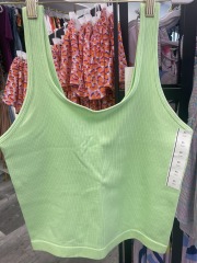 a.new day lime green tang top XL