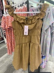 wild fable brown ruffles strap dress XS