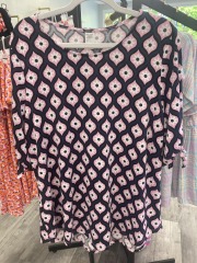 west loop multicolor floral womens tunic XL
