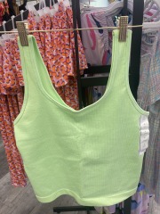 a.new day lime green tang top L