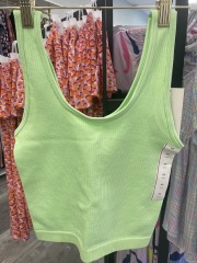 a.new day lime green tang top XS