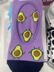 west loop purple avacado no-show sock