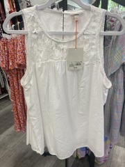 knox rose white sleeveless dress L
