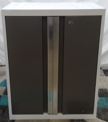 White Metal Storage Cabinet