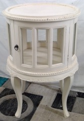 Round Cabinet End Table