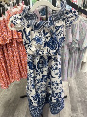 shein blue\/multicolor floral dress - 8Y