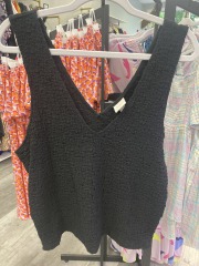 a.new day black textured tangtop XXL