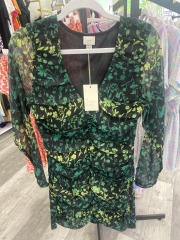 a.new day black floral dress M
