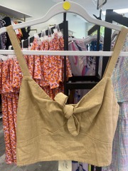 universal thread tan spaghetti strap bra top S